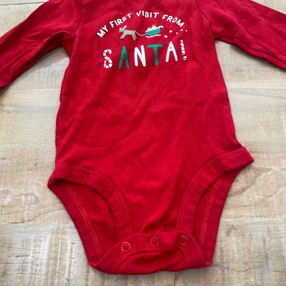 Carters My First Visit from SANTA Christmas onesie - Picture 5 of 6